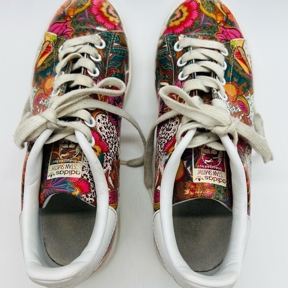 ADIDAS STAN SMITH WOMENS COLORFUL FLORAL & FRUITY LACE UP LEATHER SNEAKERS SZ 7 - Picture 7 of 15